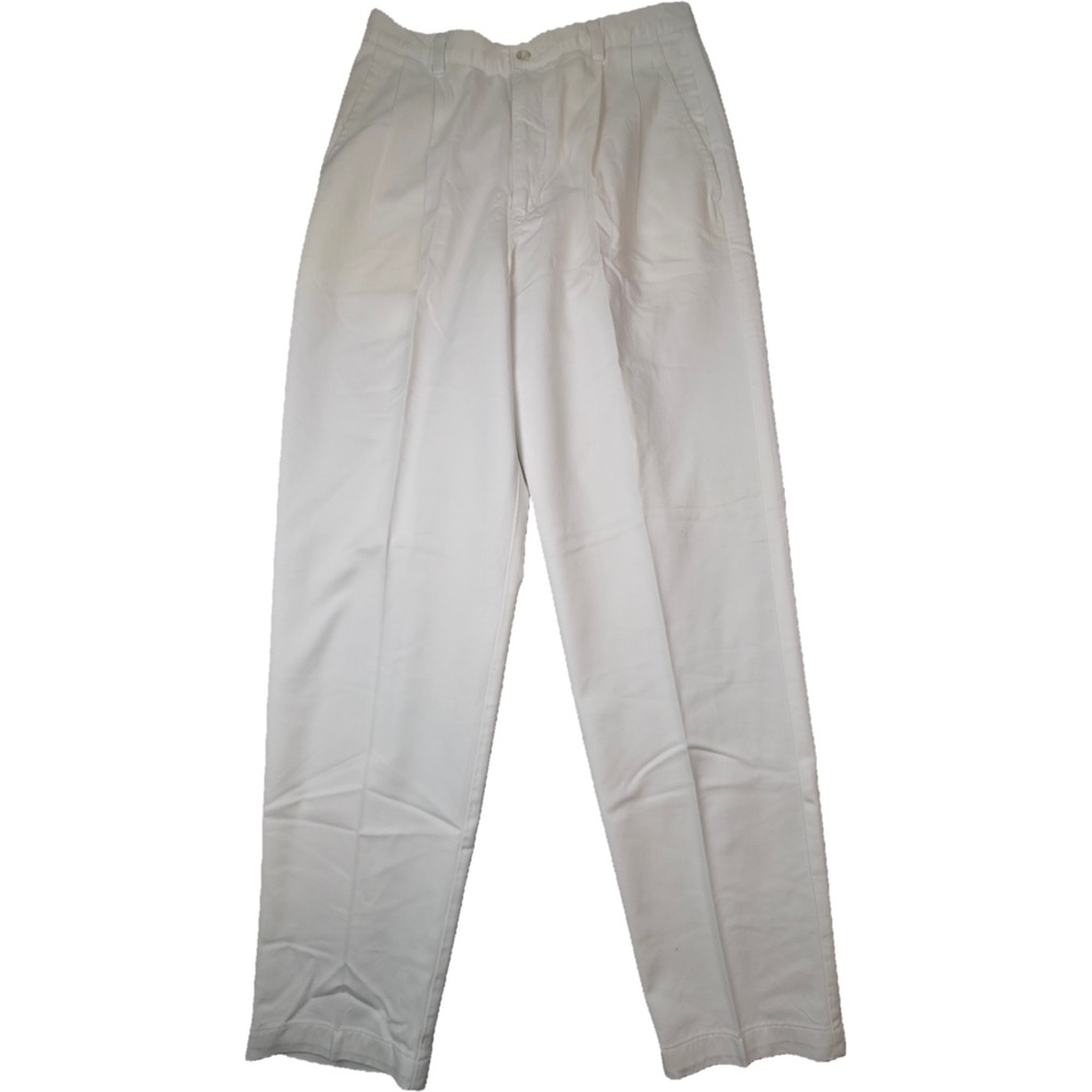 Dockers Khakis Classic Pants Women 8 White Pleated New